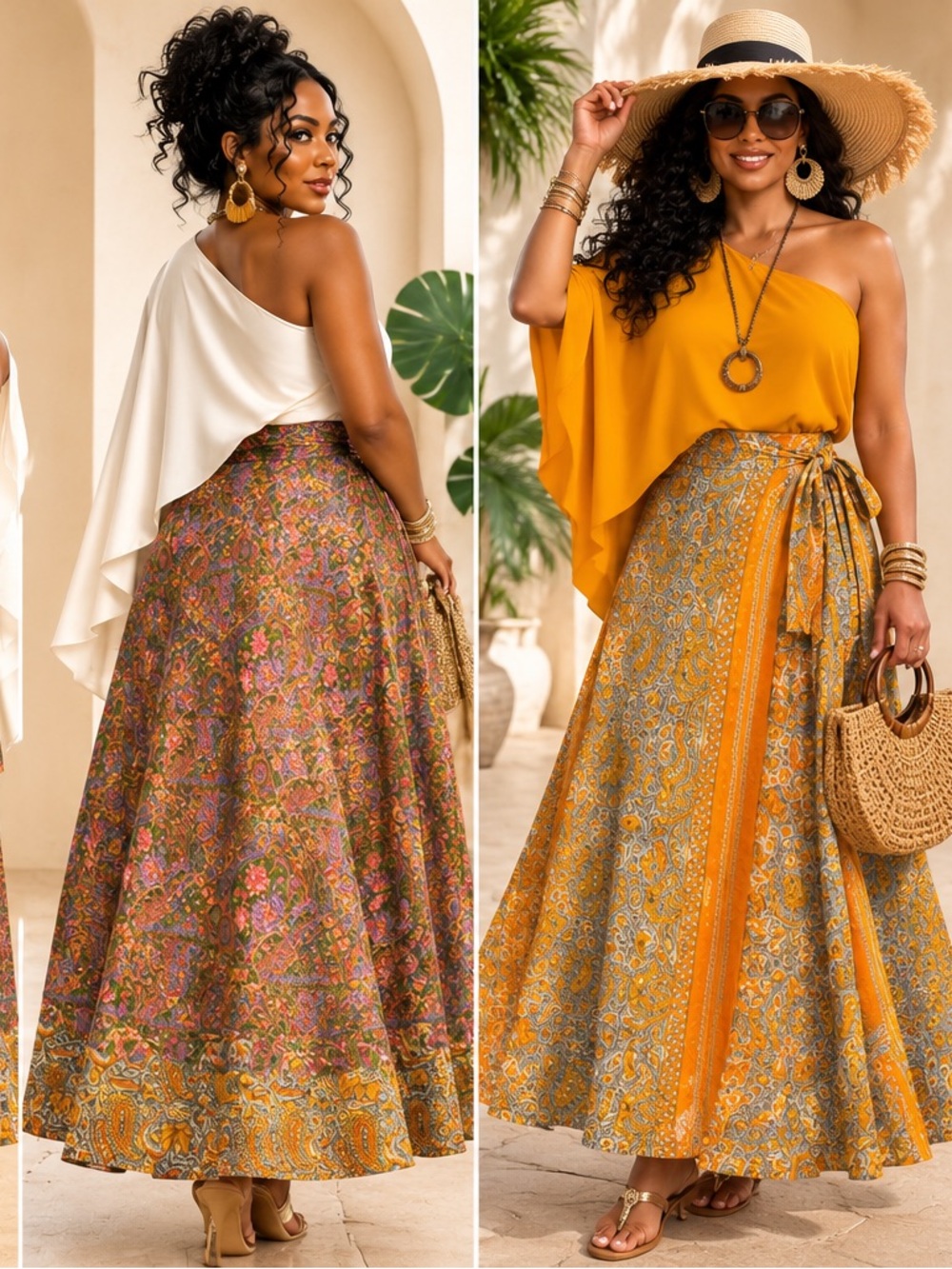 Reversible Indian Silk Wrap Skirt